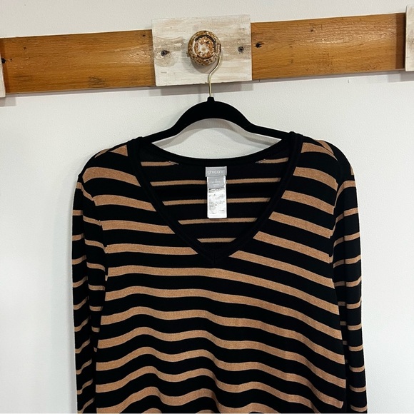 Chico’s Stripe Tunic Sweater - Picture 6 of 13